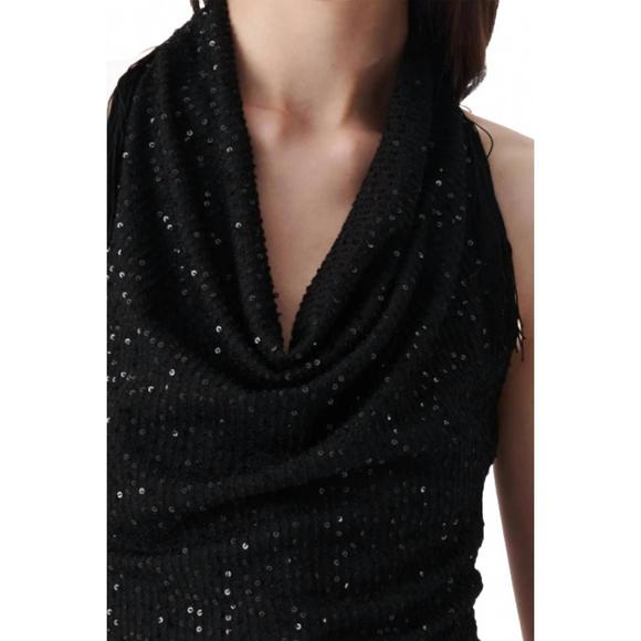 NEW IRO masanne sequin halter top in black - Picture 3 of 3